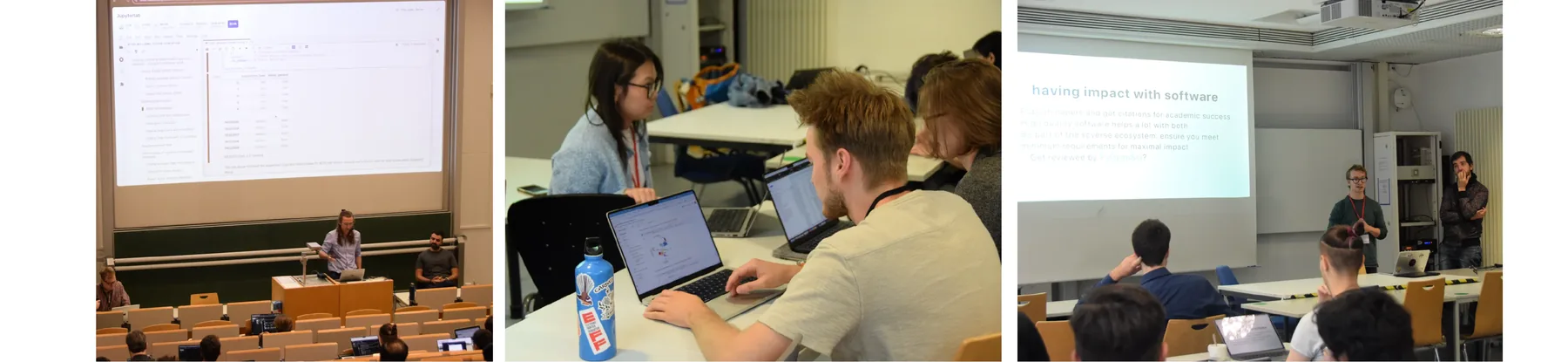 People participating in workshops